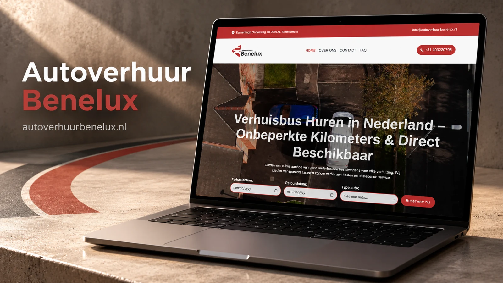 Autoverhuur Benelux — website project cover