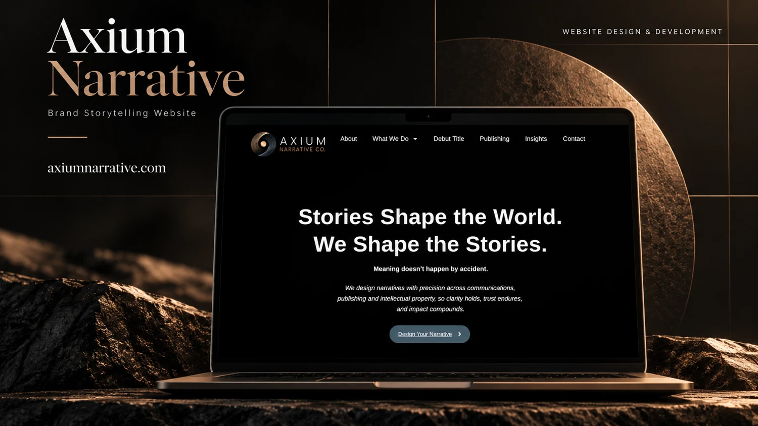 Axium Narrative — website project cover