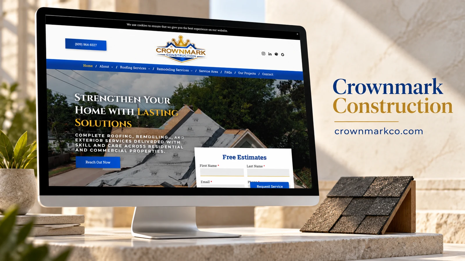 CrownMark Construction — website project cover