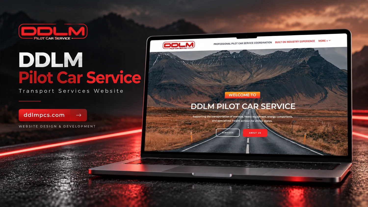 DDLM Pilot Car Service — website project cover