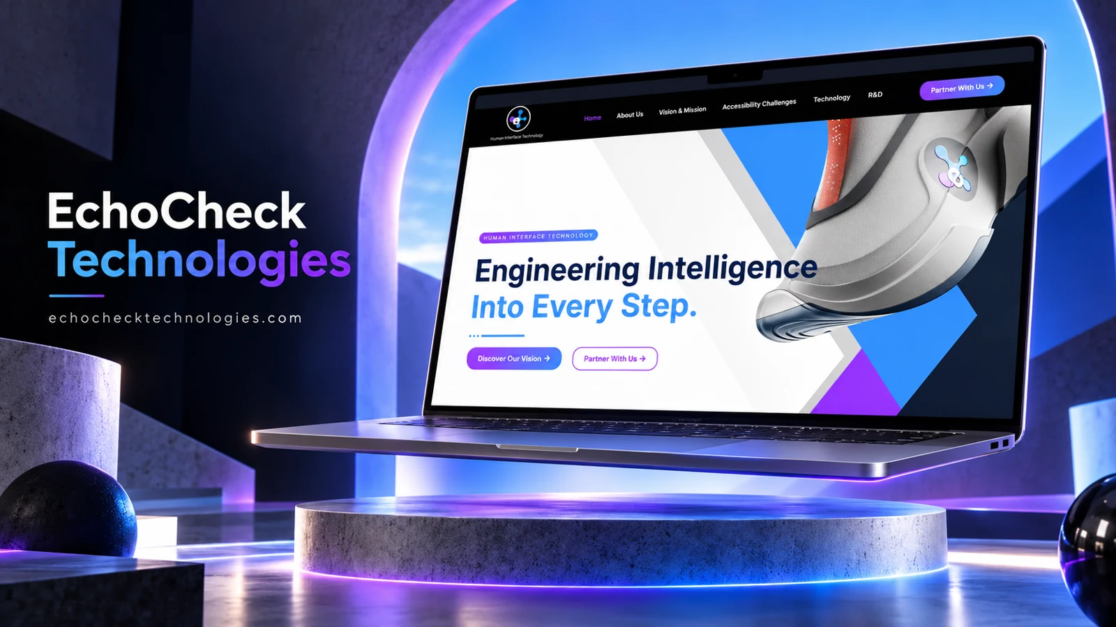 EchoCheck Technologies — website project cover