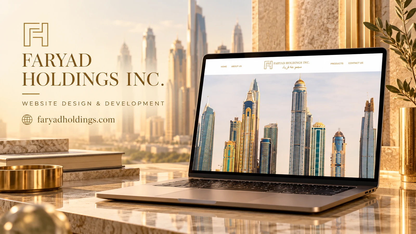 Faryad Holdings Inc. — website project cover