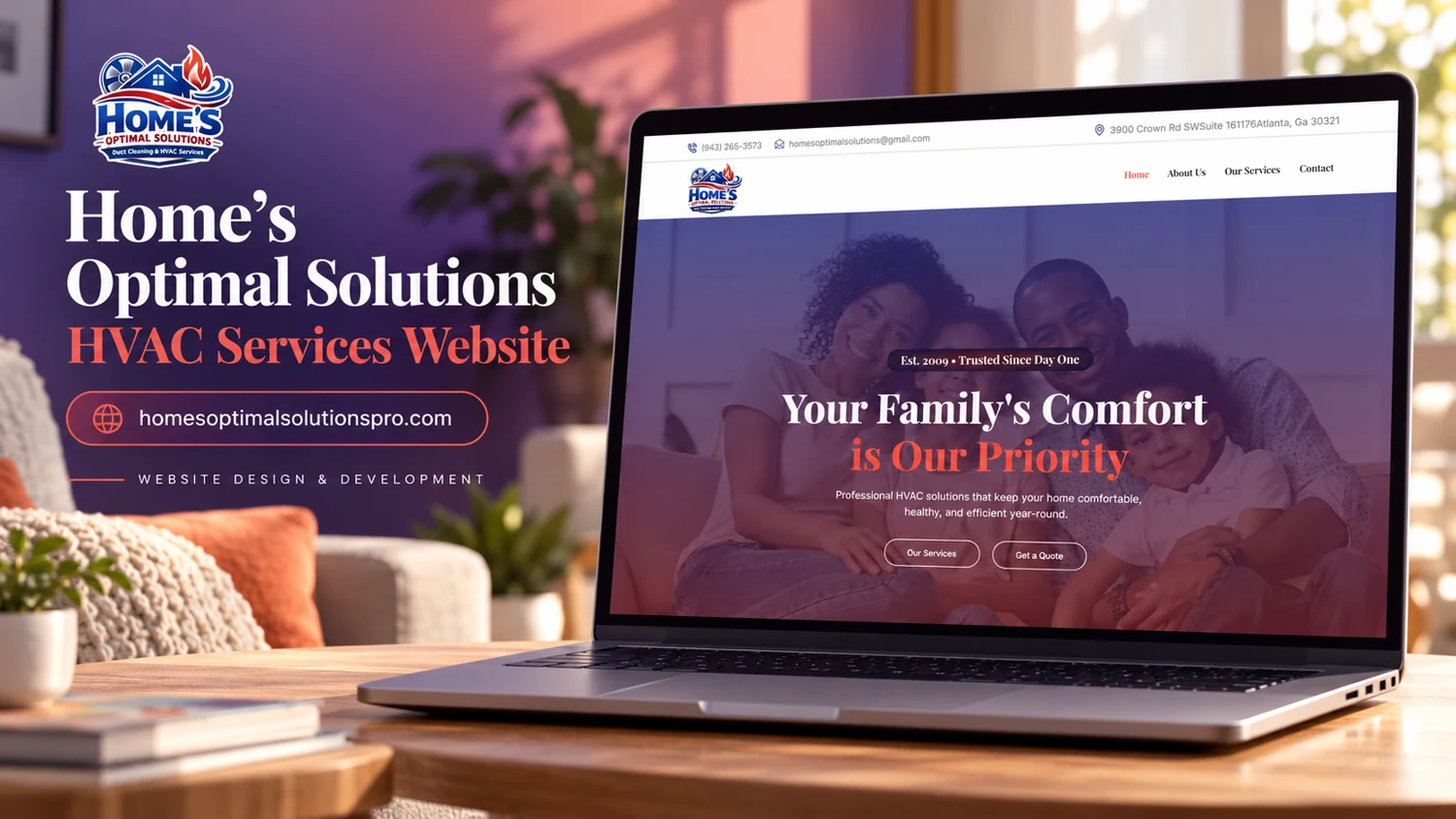 Home’s Optimal Solutions — website project cover