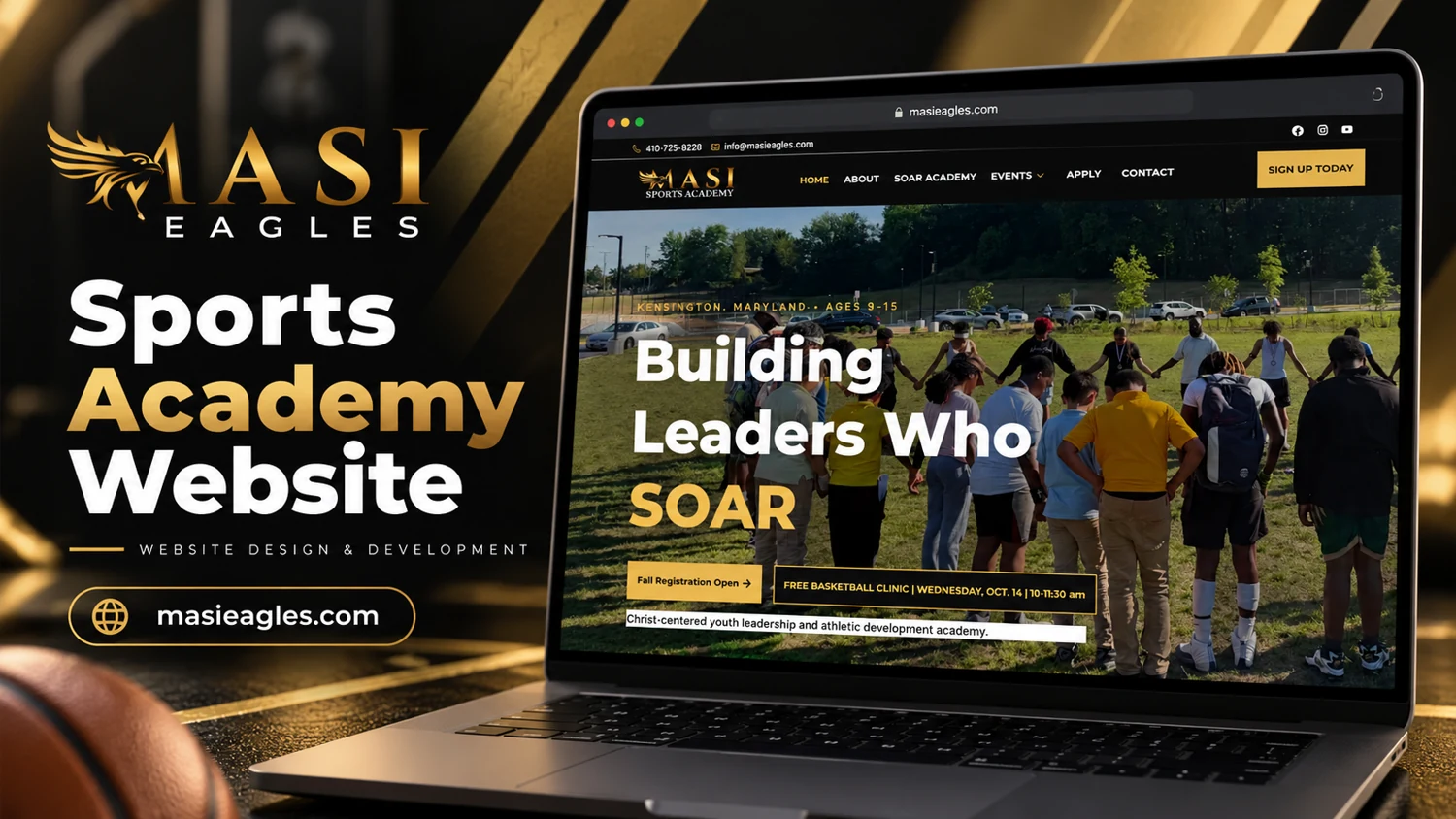 MASI Leadership & Performance Academy — website project cover