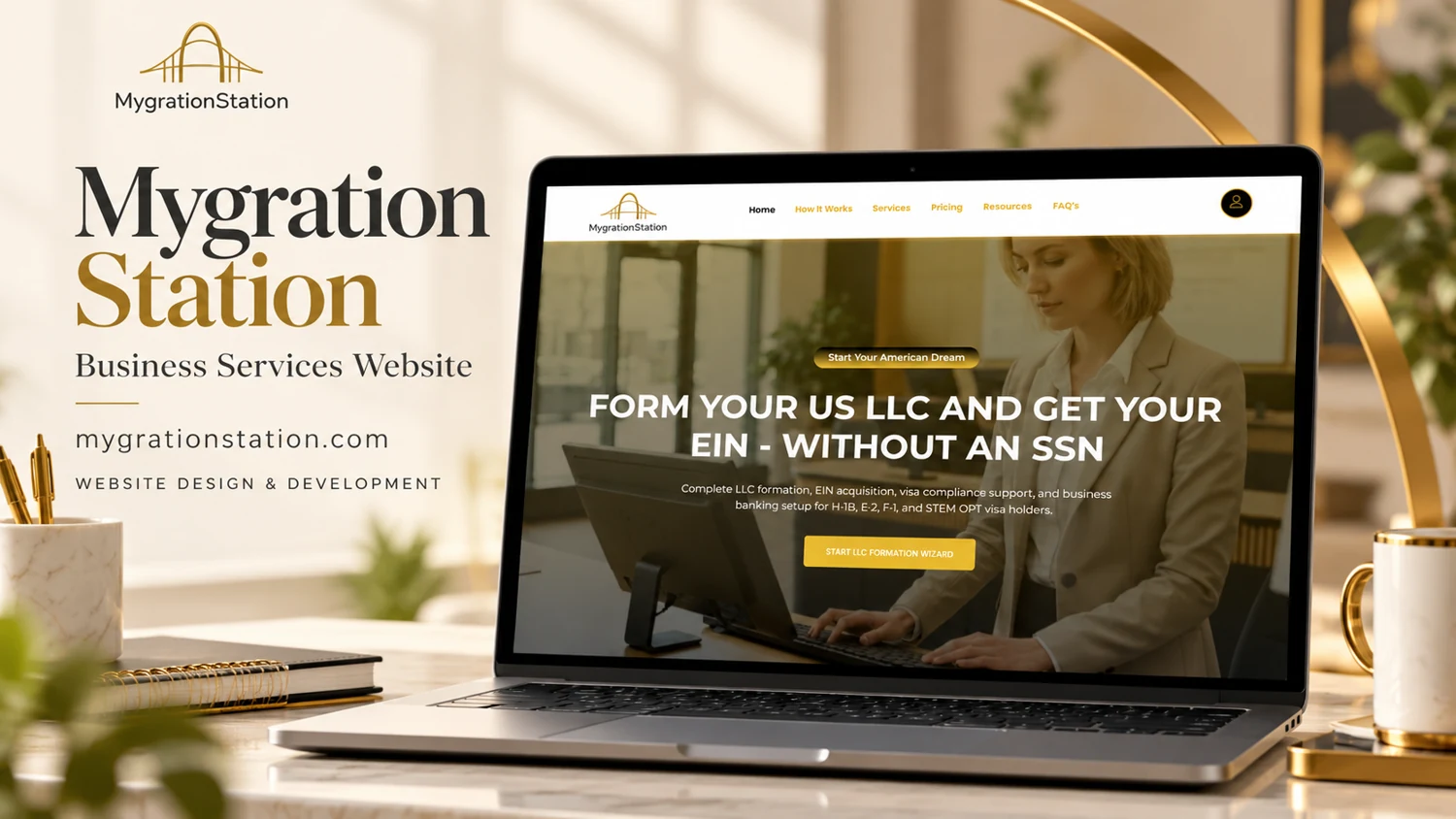 Mygration Station — website project cover