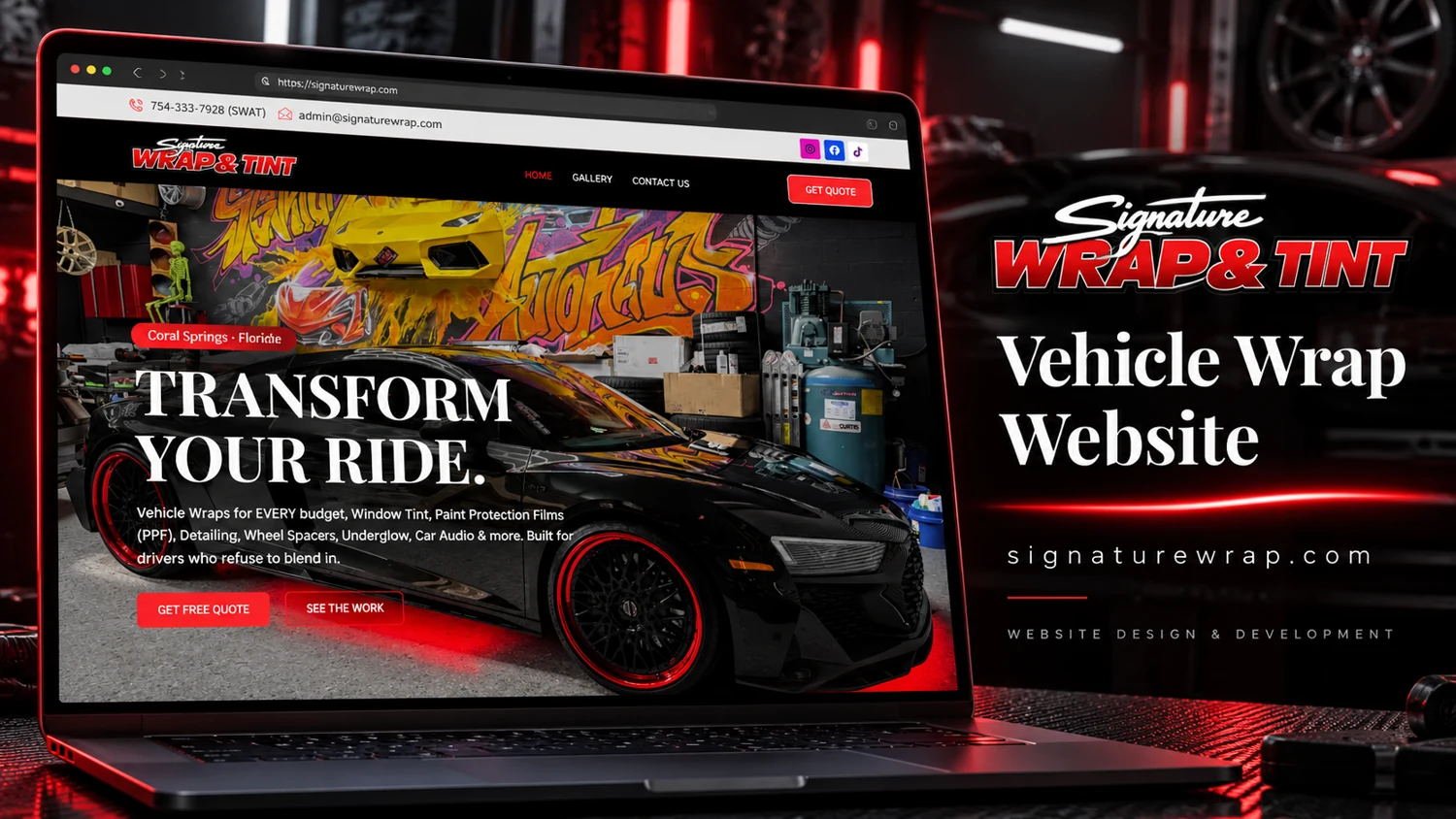 Signature Wrap & Tint — website project cover