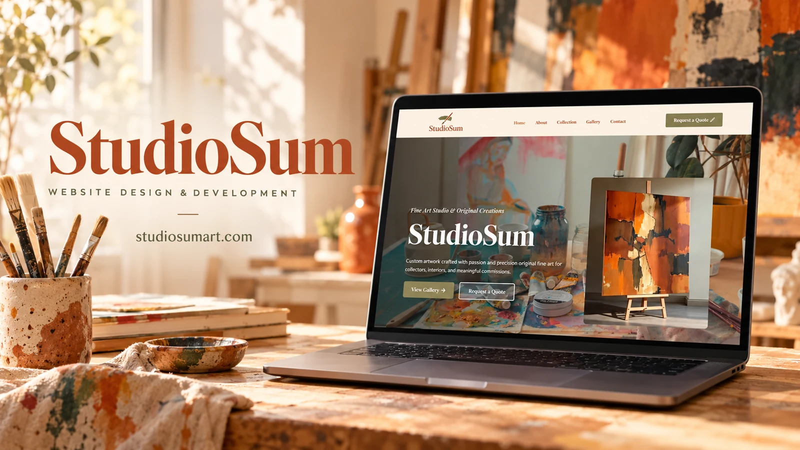 StudioSum Fine Art Studio — website project cover