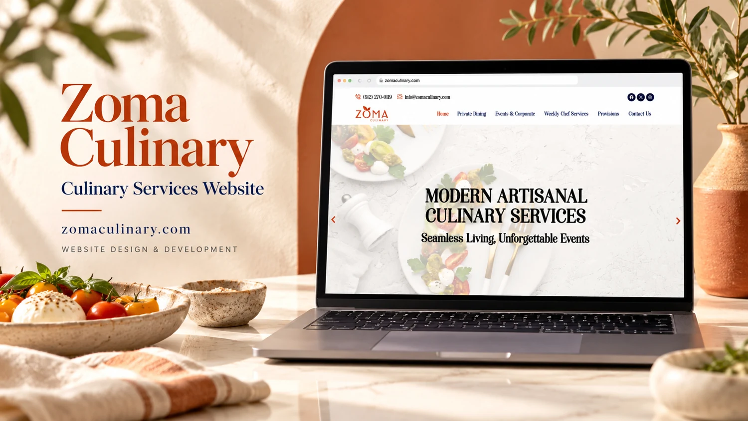 Zoma Culinary — website project cover